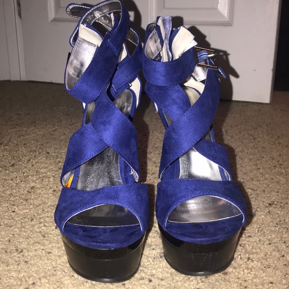 Blue High Heels